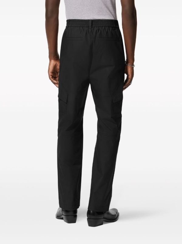 Versace Black Milano Stamp-Embroidery Straight Trousers | Browns Regular-Fit & Straight Leg Pants