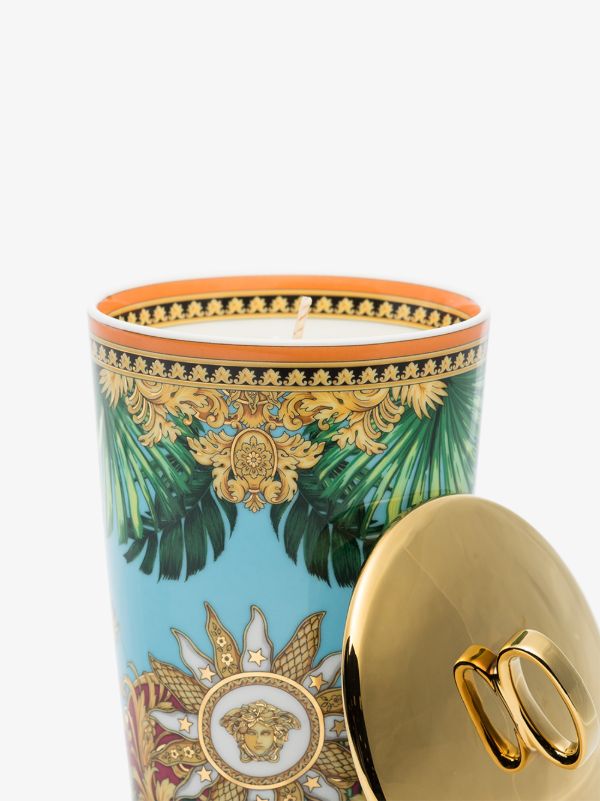 Versace Blue Jungle Print Candle | Browns Candles