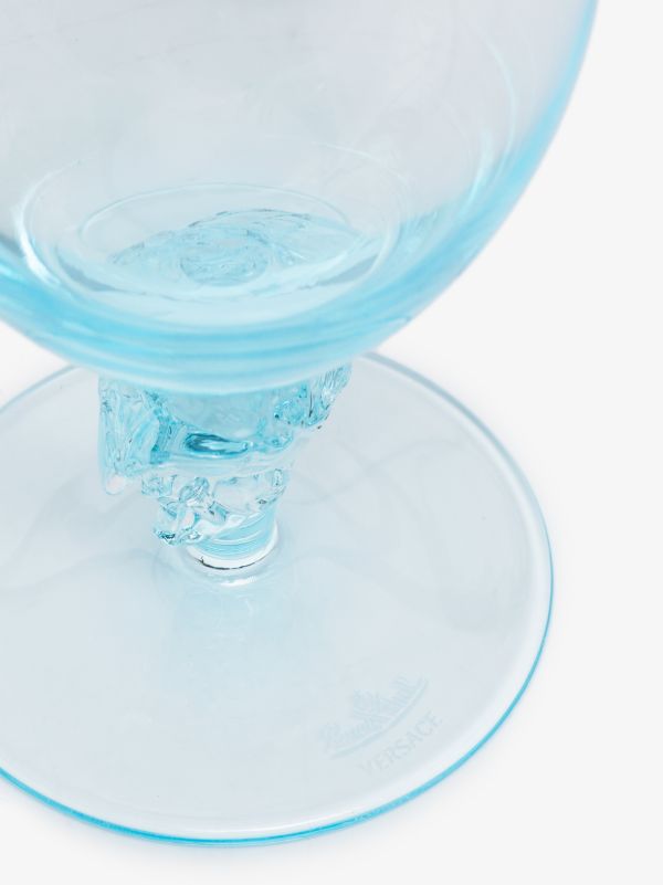 Versace Blue Medusa Glass Set | Browns Glassware