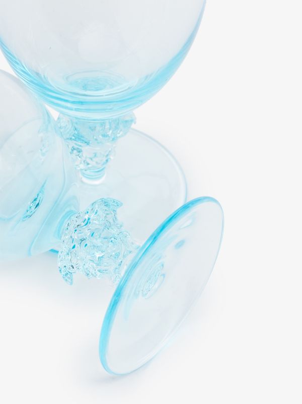 Versace Blue Medusa Glass Set | Browns Glassware