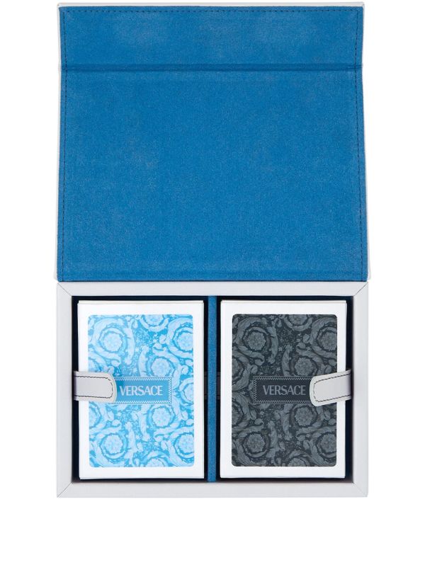Versace Blue Medusa Playing Cards Box Set | Browns Collectibles