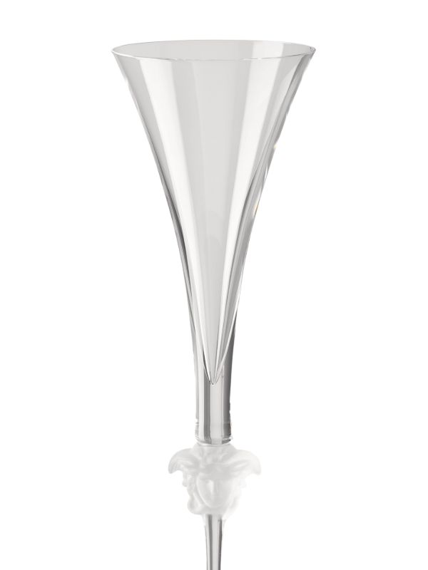 Versace Clear Medusa Lumiere Crystal Champagne Glass | Browns Glassware