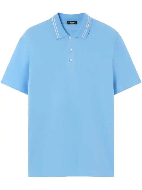 Versace embroidered polo shirt | Browns Polo Shirts