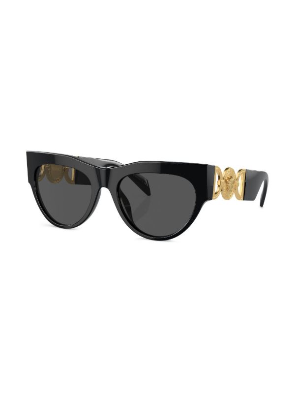 Versace Eyewear Black Cat-Eye Frame Sunglasses | Browns Sunglasses