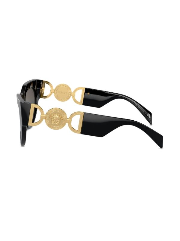 Versace Eyewear Black Cat-Eye Frame Sunglasses | Browns Sunglasses