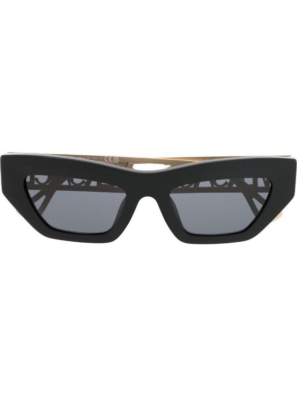 Versace Eyewear black logo cat eye sunglasses | Browns Sunglasses