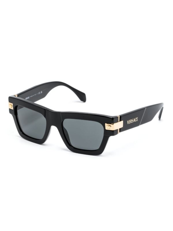 Versace Eyewear Black Square-Frame Sunglasses | Browns Sunglasses
