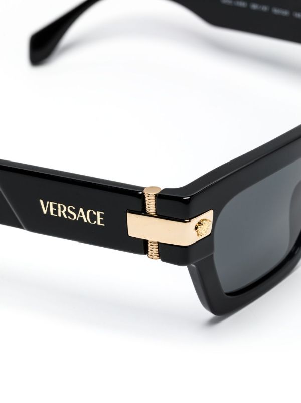 Versace Eyewear Black Square-Frame Sunglasses | Browns Sunglasses