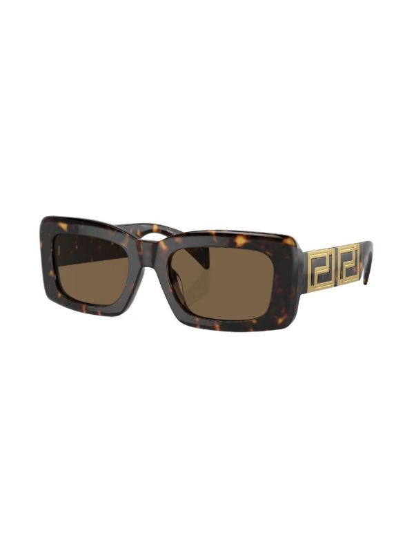 Versace Eyewear Brown Tortoiseshell Square Sunglasses | Browns Sunglasses