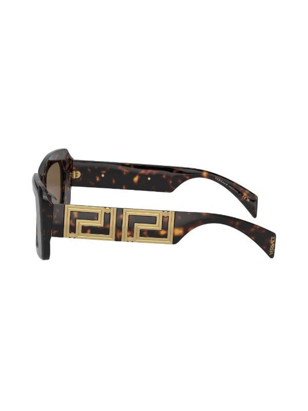 Versace Eyewear Brown Tortoiseshell Square Sunglasses | Browns Sunglasses