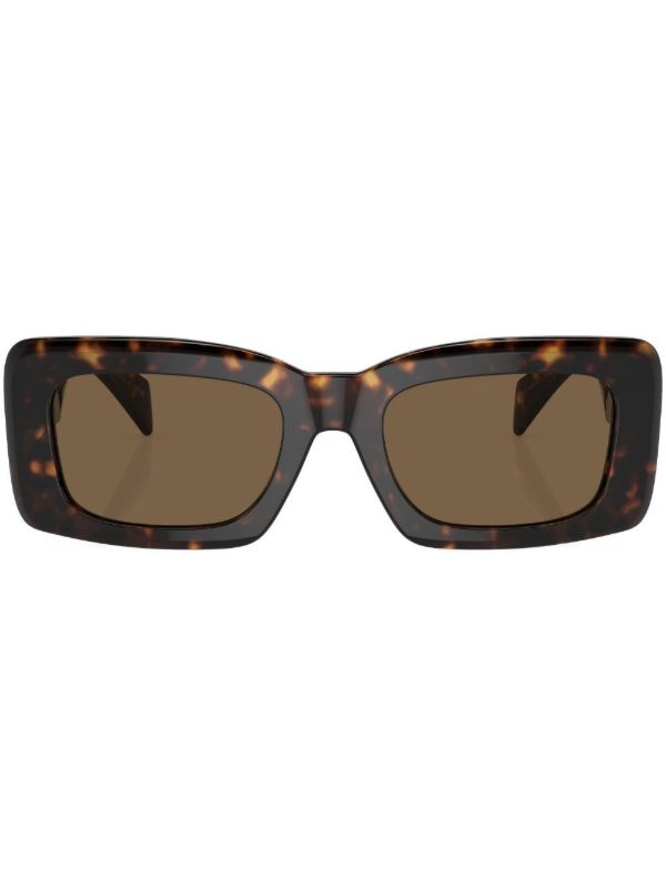 Versace Eyewear Brown Tortoiseshell Square Sunglasses | Browns Sunglasses
