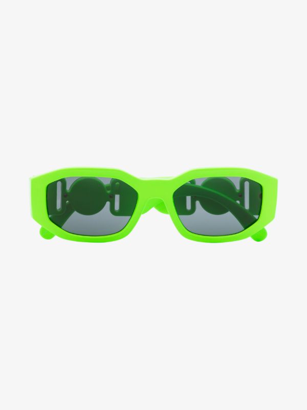 Versace Eyewear Green Biggie Geo Rectangular Sunglasses | Browns Sunglasses