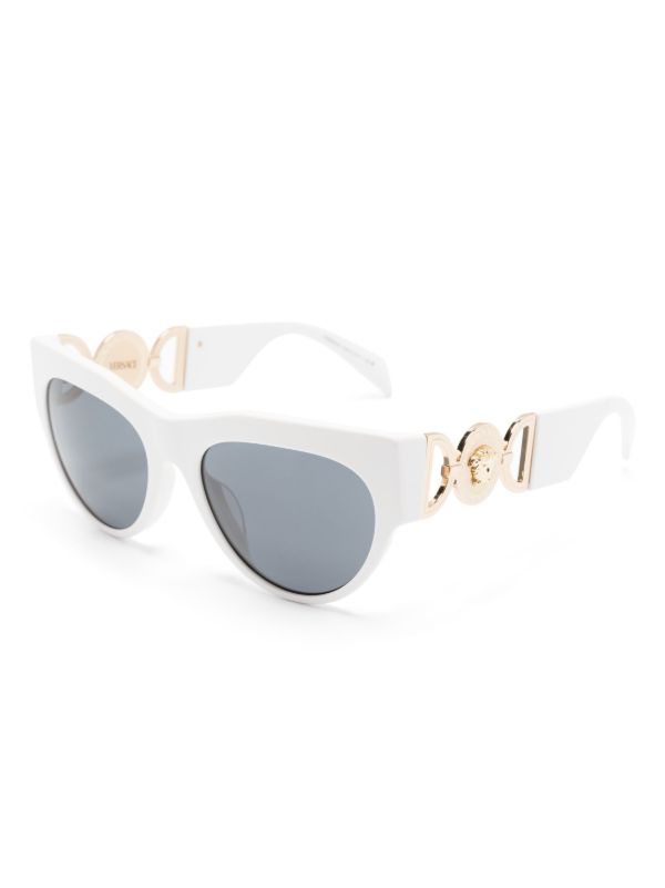 Versace Eyewear White Medusa Cat Eye Sunglasses | Browns Sunglasses