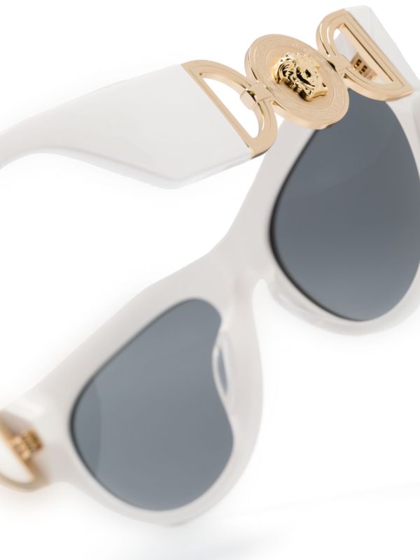 Versace Eyewear White Medusa Cat Eye Sunglasses | Browns Sunglasses