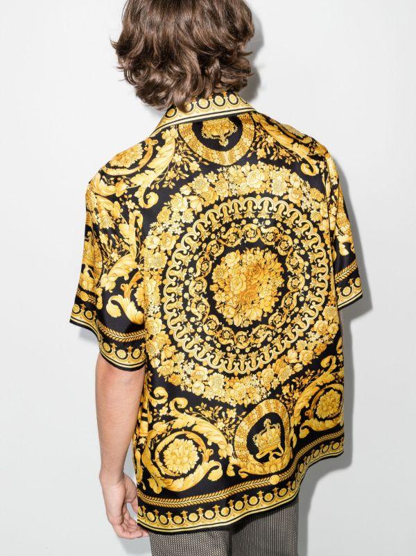 Versace Gold Barocco Silk Shirt | Browns Shirts