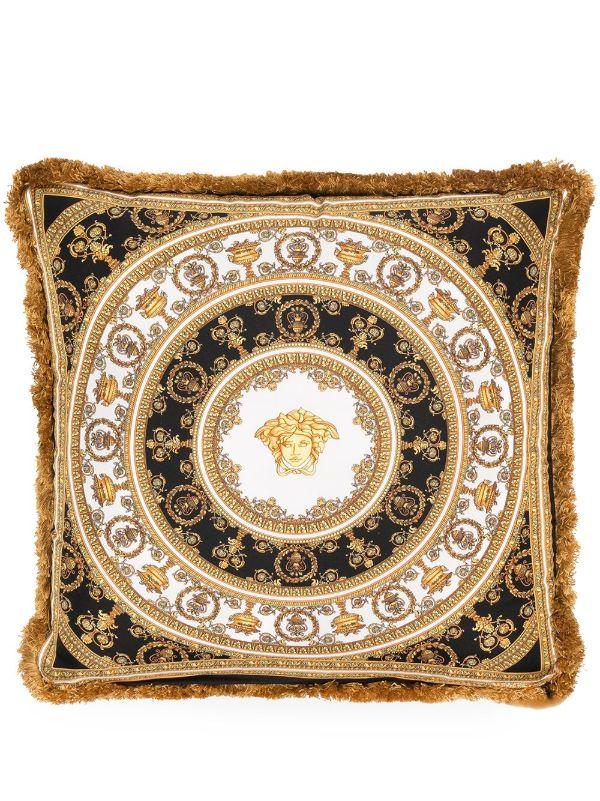 Versace gold I ♡ Baroque silk cushion | Browns Cushions