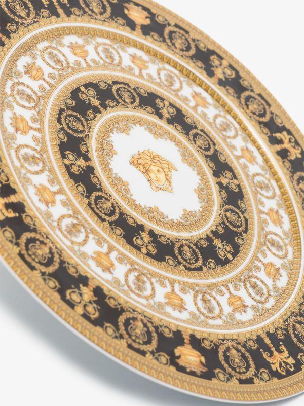 Versace Gold I Love Baroque Charger Plate | Browns Plates & Bowls
