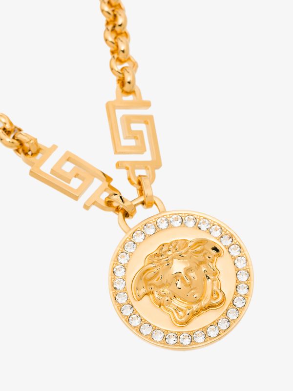 Versace Gold-Tone Icon Medusa Crystal Necklace | Browns Necklaces