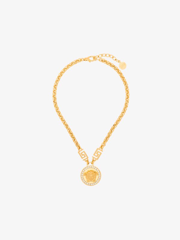 Versace Gold-Tone Icon Medusa Crystal Necklace | Browns Necklaces