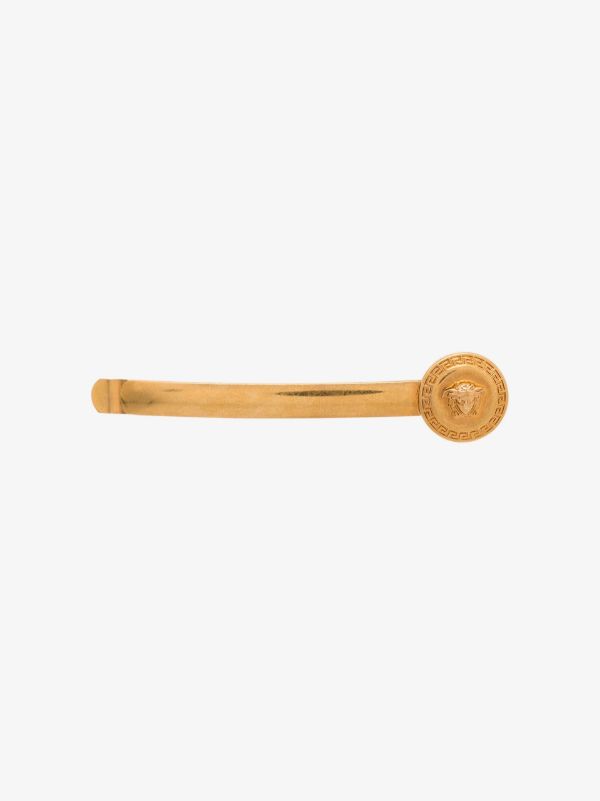 Versace Gold tone Medusa coin hair clip | Browns Hair Accessories