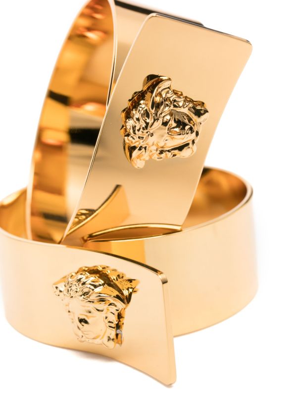 Versace Gold-tone Medusa Napkin Ring Set | Browns Table Linen