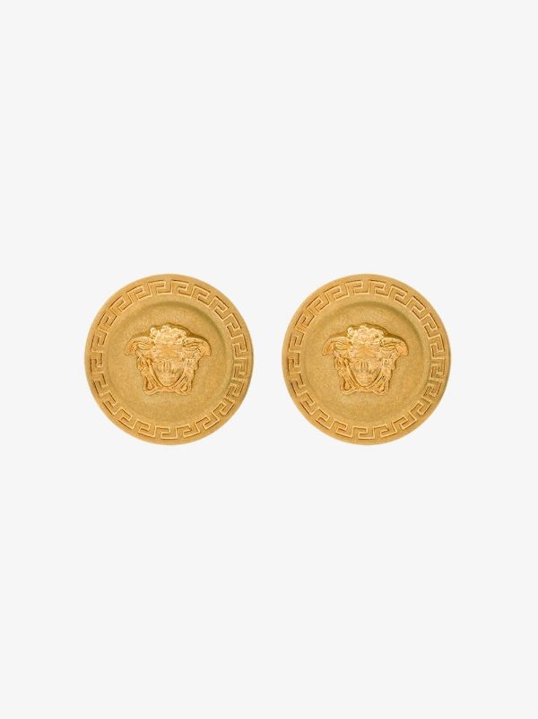 Versace gold-tone Tribute Medusa stud earrings | Browns Earrings