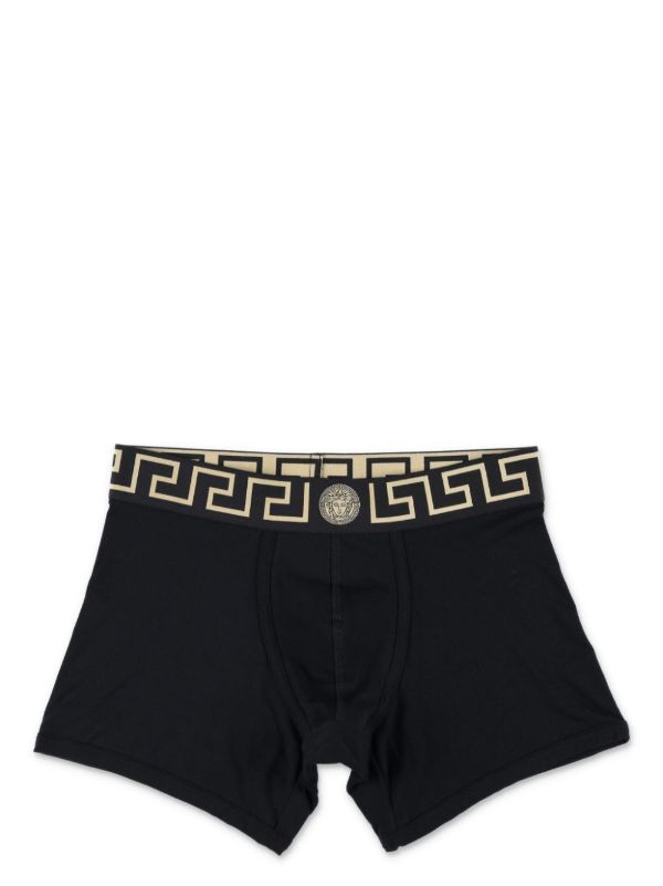 Versace Greca Border Long Boxers (pack Of Two) | Browns Briefs & Boxers