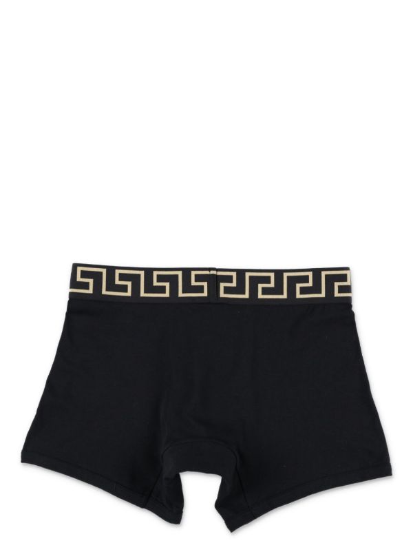 Versace Greca Border Long Boxers (pack Of Two) | Browns Briefs & Boxers