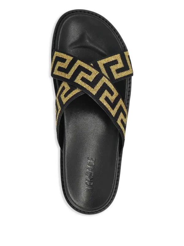 Versace Greca-pattern Slides | Browns Flip-Flops & Slides
