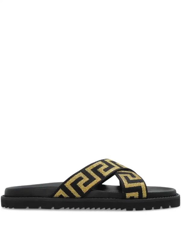 Versace Greca-pattern slides | Browns Flip-Flops & Slides