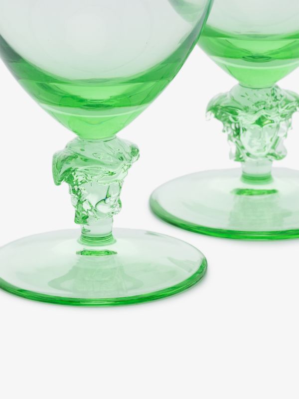 Versace Green Medusa Glass Set | Browns Glassware