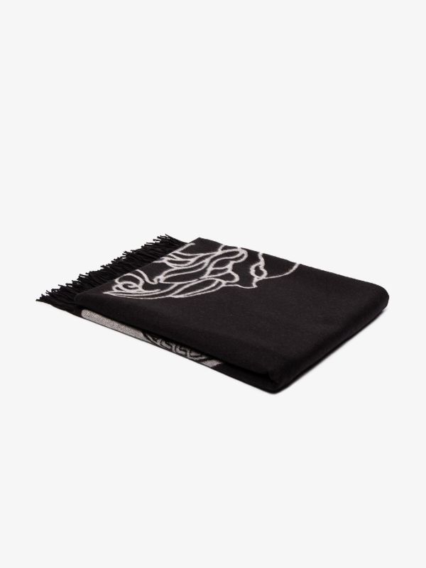 Versace Grey Greca blanket | Browns Blankets & Throws