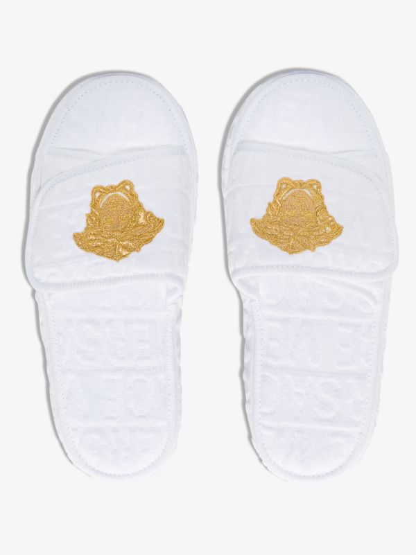 Versace Home White Medusa Platform Slippers | Browns Slippers