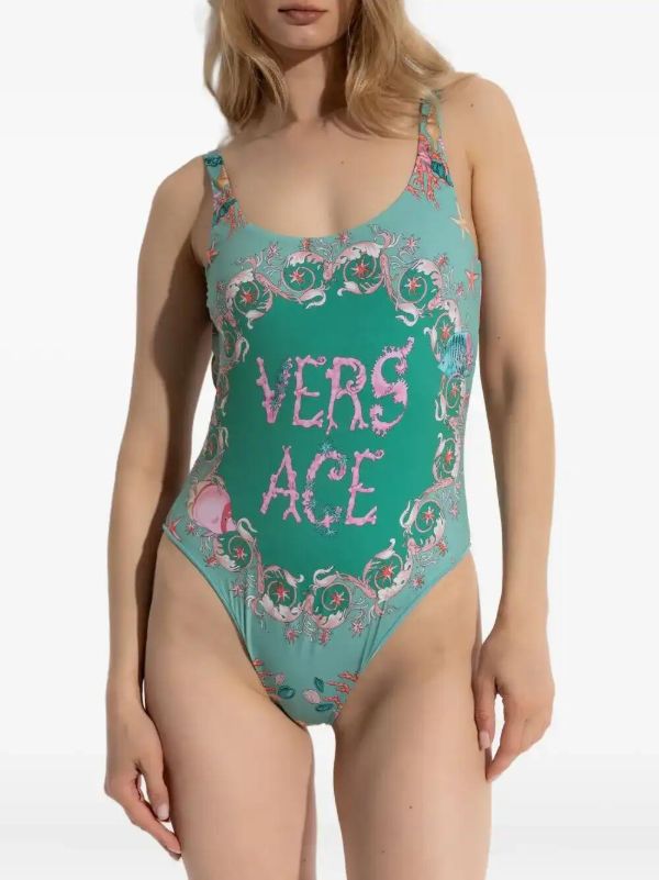 Versace Logo-print Swimsuit | Browns One-Pieces