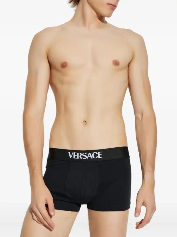 Versace Logo-waistband Boxer (set Of Three) | Browns Briefs & Boxers