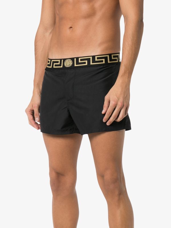 Versace Medusa Logo Greca Border Swim Shorts | Browns Swim & Board Shorts