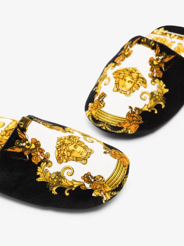 Versace Medusa Renaissance-print Slippers | Browns Slippers
