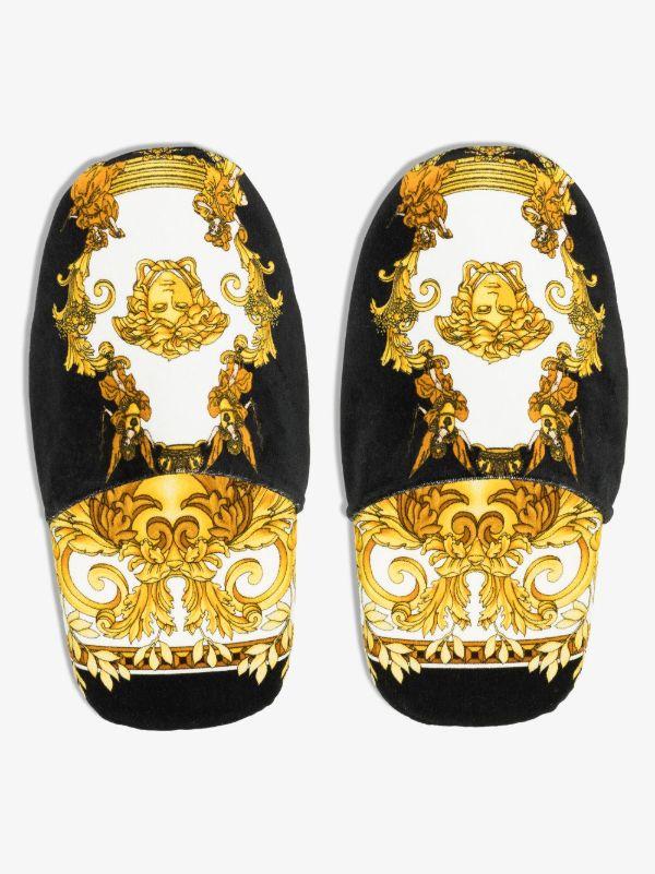 Versace Medusa Renaissance-print Slippers | Browns Slippers