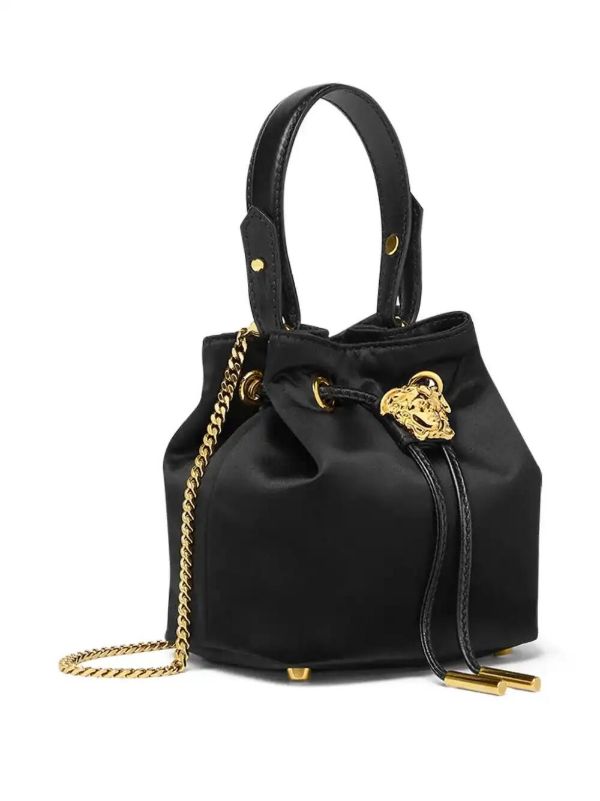 Versace Mini La Medusa Satin Bucket Bag | Browns Bucket Bags