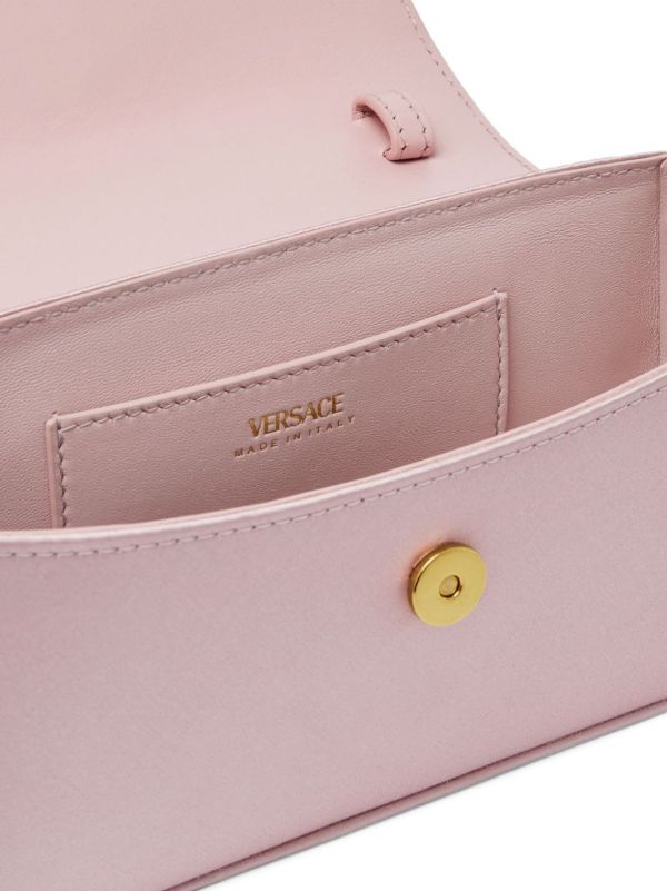 Versace Pink La Medusa Mini Satin Tote Bag | Browns Tote Bags