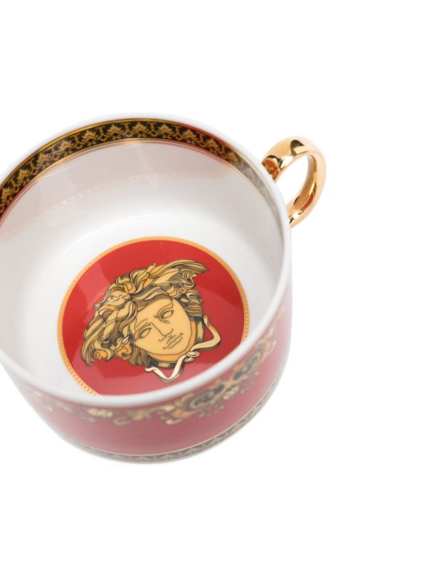 Versace Red Medusa Ceramic Tea Cup | Browns Cups & Tea Sets