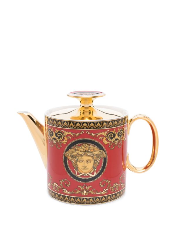Versace Red Medusa Ceramic Teapot | Browns Cups & Tea Sets