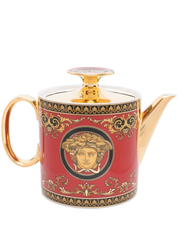Versace red Medusa ceramic teapot | Browns Cups & Tea Sets
