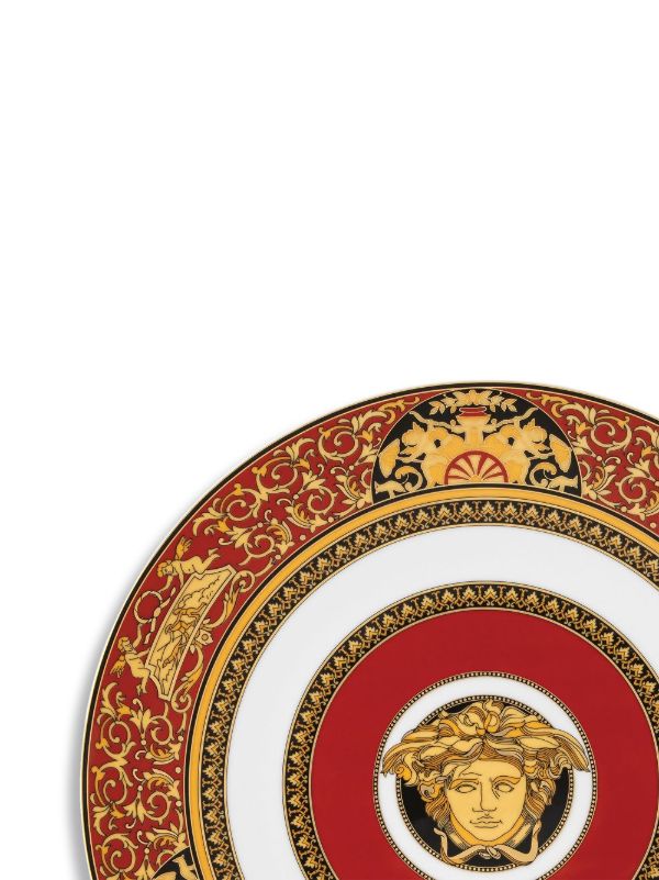 Versace Red Medusa Porcelain Serving Plate | Browns Plates & Bowls