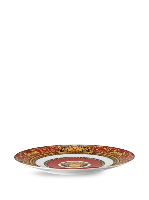 Versace Red Medusa Porcelain Serving Plate | Browns Plates & Bowls