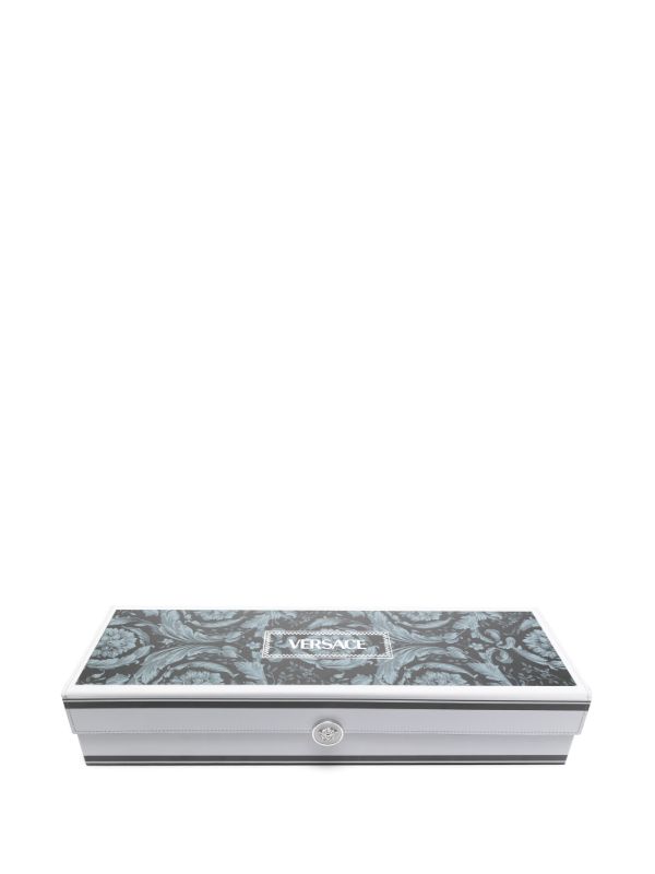 Versace Silver-Tone Barocco Print Mahjong Set | Browns Table Games