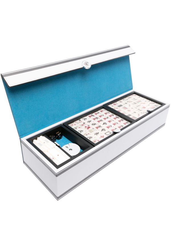 Versace Silver-Tone Barocco Print Mahjong Set | Browns Table Games