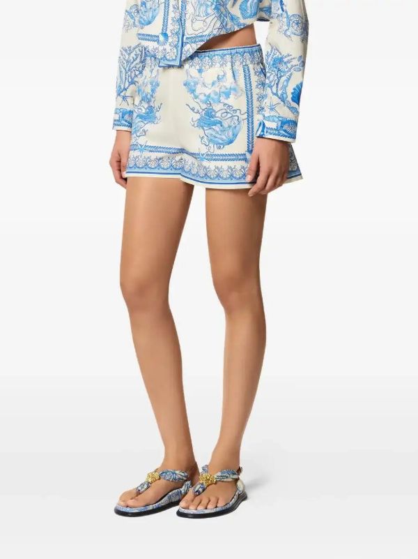 Versace Underwater Barocco Cotton Shorts | Browns Short & Mini Shorts
