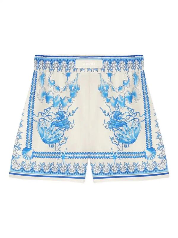 Versace Underwater Barocco cotton shorts | Browns Short & Mini Shorts