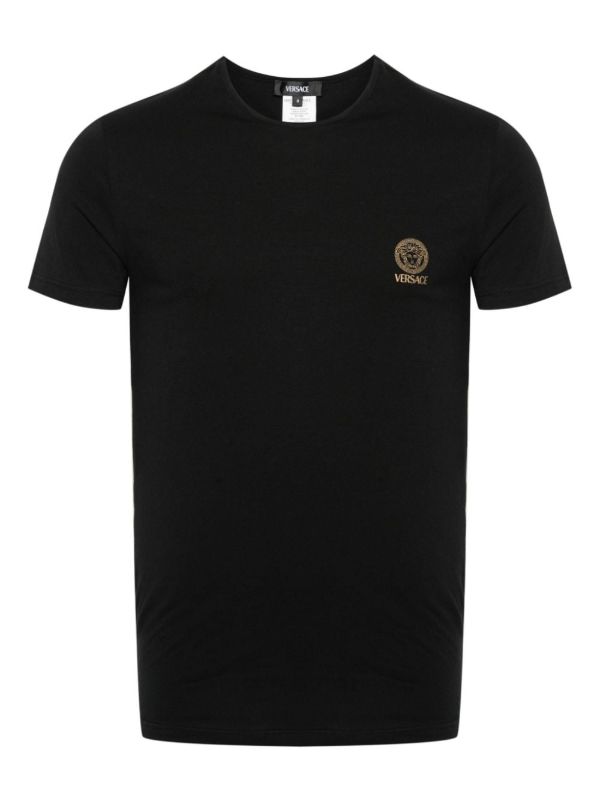 Versace White And Black Medusa-Print Cotton T-shirt Set | Browns T-Shirts
